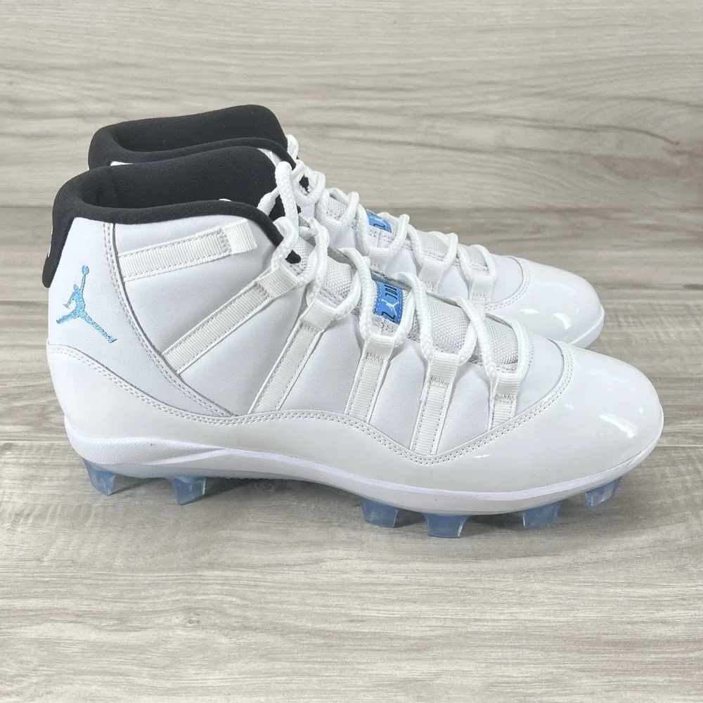 Jordan 11 Retro MCS Baseball Cleats White Legend Blue Mens 10.5 HM7326-104